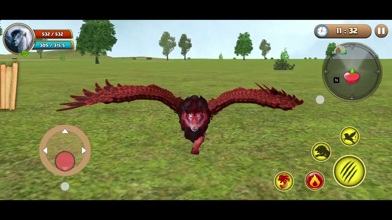 Playing as winged lions in this awful game - Angry Flying Lion Simulator 3d