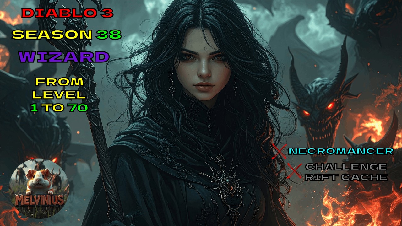 Diablo 3 - (Season 38 practice) Wizard 1 to 70 HC (No Necro and No CR cache)