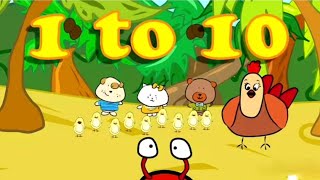 Counting 1-10 Song | Number Songs for Children | The Singing Walrus