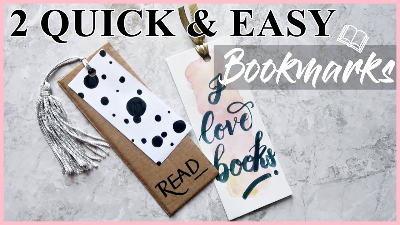 DIY BOOKMARKS (2 Quick & Easy Ways) Upcycled Cardboard BOOKMARK