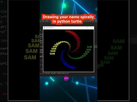 How to draw your name spirally in python turtle - YouTube