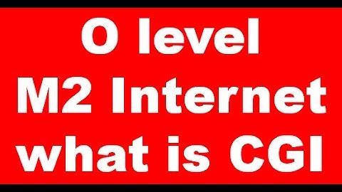 O Level Doeacc/Nielit M2-R4 Question What is CGI (Common Gatway Interface) Expalin In HIndi