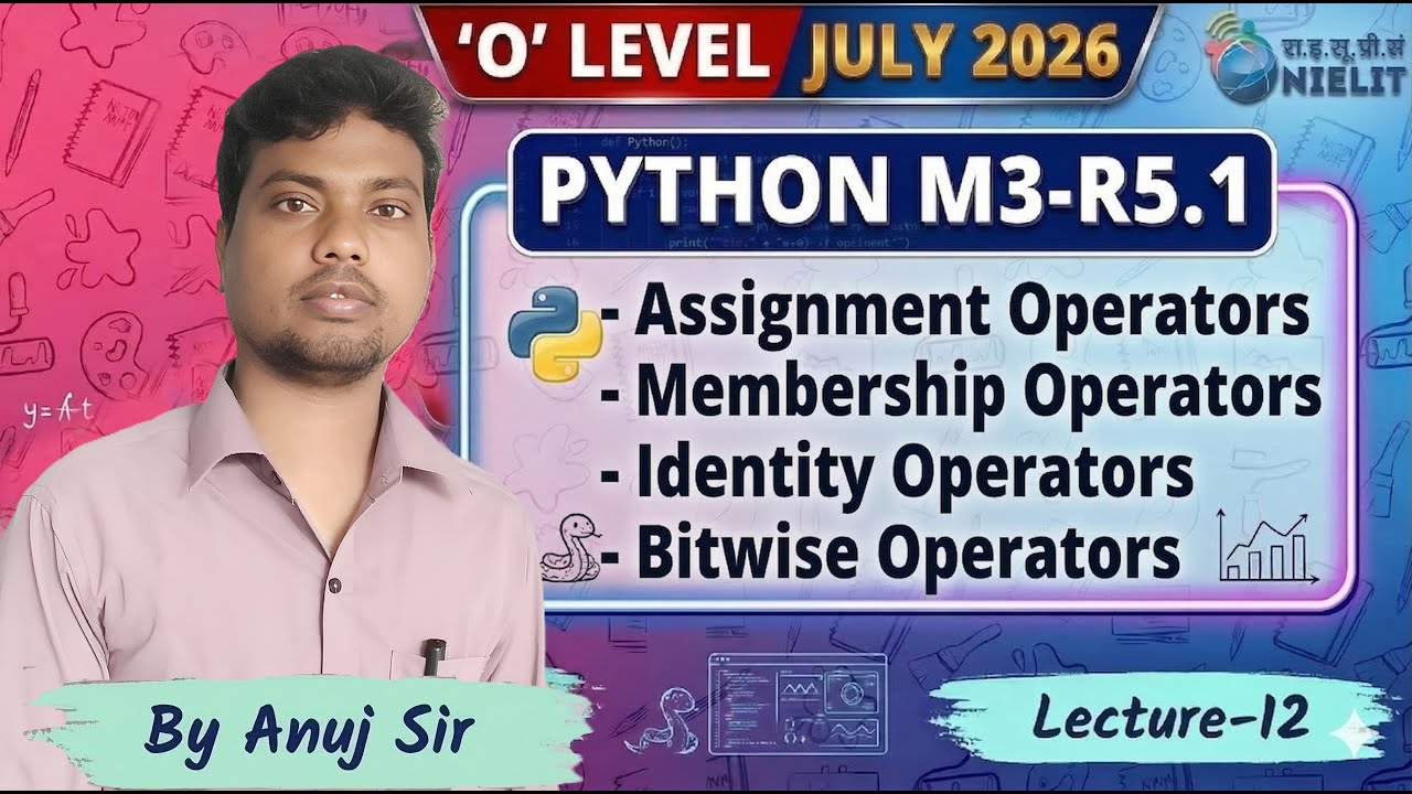 Python Operators (Assignment, Membership, Identity, Bitwise) | O Level ...