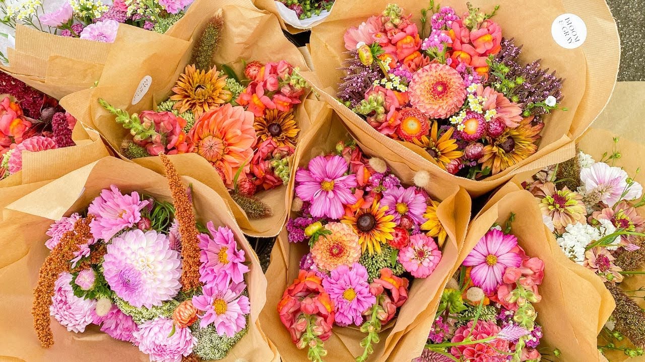 Посмотрите, как я создаю прекрасные букеты из цветов на своей ферме