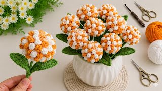 Handmade Knitted Flower Arrangement |🌼 Looks Wonderful in a Vase. Satisfying Craft Video