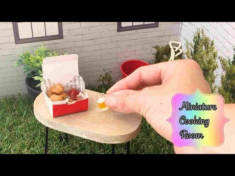 MiniFood ミニチュアクッキングルーム #62【チキンナゲット】mini food ミニチュア料理 Miniature cooking  ASMR