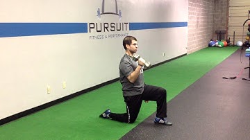 Half Kneeling Single Arm Curl + OH Press