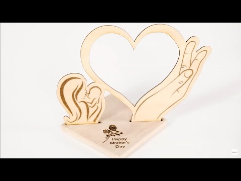 Mother’s Day Gift Idea 2 | A Heart-Shaped Photo Frame on Wood with CR- Laser Falcon - Mother’s Day Gift Idea 2 | A Heart-Shaped Photo Frame on Wood with CR- Laser Falcon