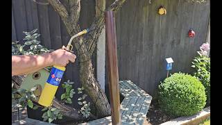 Restoring brown guttering #DIY #Blowtorch #88