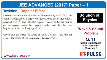 Solution of JEE Advanced 2017 Physics (Wave and Sound) P-1 Q.11