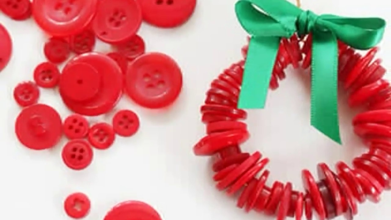 How To Learn Button Christmas Decorations - YouTube