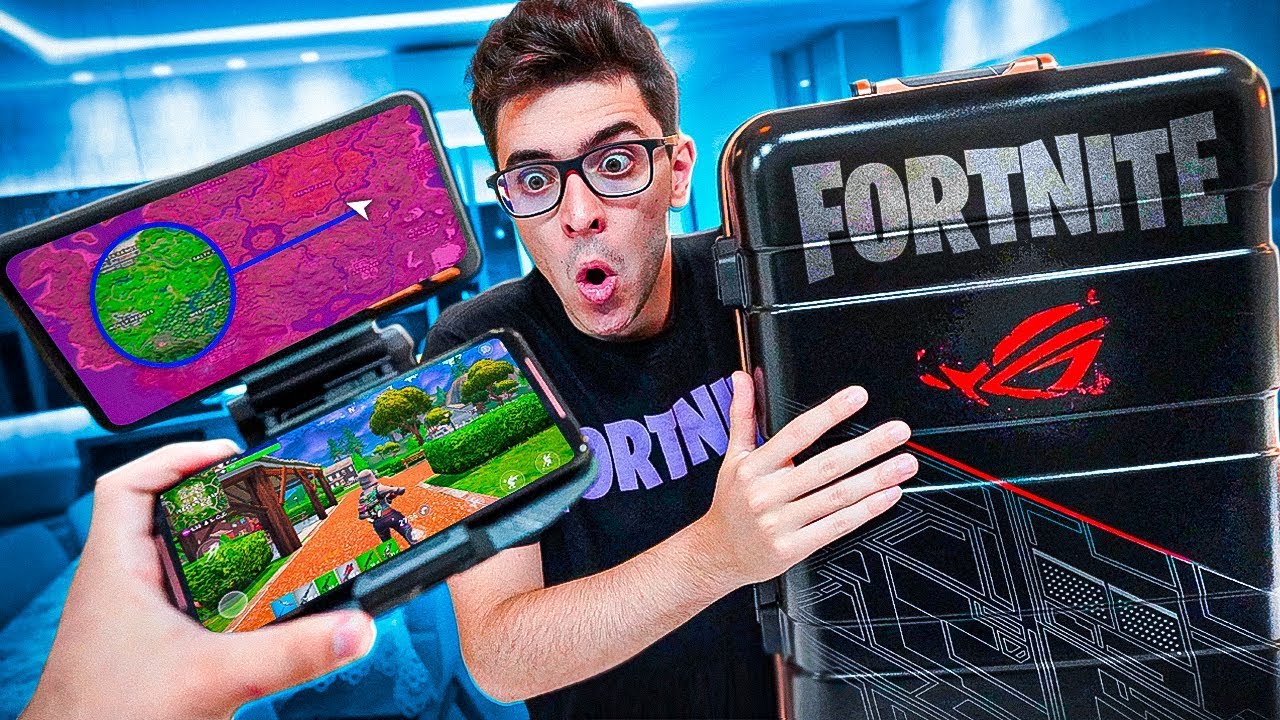 JOGUEI FORTNITE NO CELULAR GAMER MAIS POTENTE DO MUNDO!