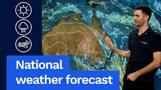 National Weather Forecast: Rain in the east, dry in the west.