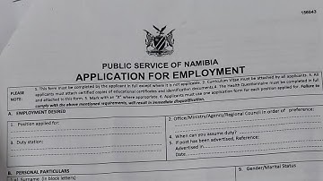 how to fill in a Government Application form CORRECTLY :NAMIBIAN YouTuber
