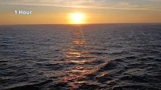 4K Endless Sunset • 1-Hour Relaxing Background for Sleep/Study/Work (Dark Screen Ready)  