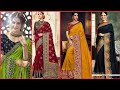 Latest Designer Partywear Sarees || partywear sarees draping style ideas|| festival sarees