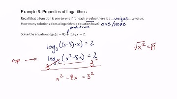 Precalculus 3.4 #3: Solving Logarithmic Equations