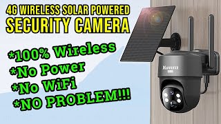 4G Solar PTZ Cellular Security Camera No WiFi, No Power No Problem