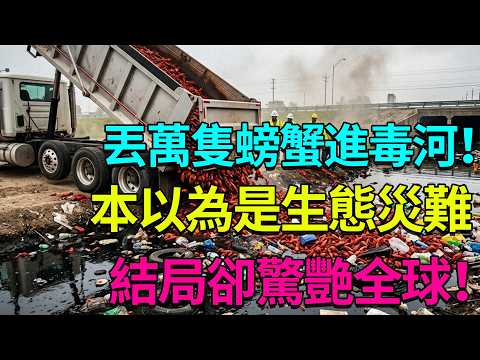 污染嚴重的死河，丟進幾萬隻螃蟹後 眼前的一幕成了全球奇蹟！#大自然的奇蹟 #環保新科技 #生態修復 #生物防治