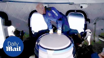 Inside Bezos and crewmates