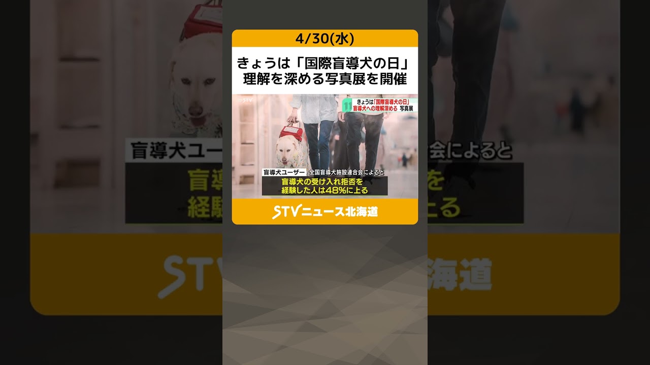 きょうは「国際盲導犬の日」理解を深める写真展を開催　札幌市中央区で６月１日まで 