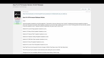 Axe-Fx III - Firmware 20.02 Has Just Been Released!