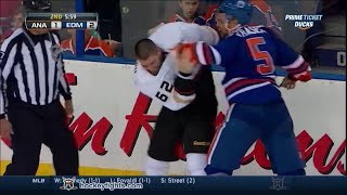 Patrick Maroon Vs Mark Fraser Apr 6, 2014