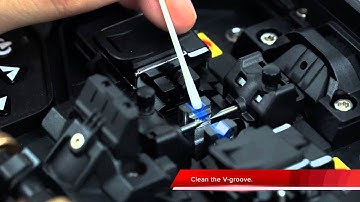 Inno View Series Fusion Splicer Clean the V groove