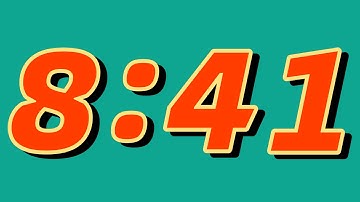 8 Minute and 41 Second Countdown Timer ⏰ | Bright green screen and huge numbers