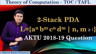 2-Stack PDA for {a^n b^m c^n d^m | n m >= 1} || AKTU 2018-19 Question || TAFL PYQ thumbnail