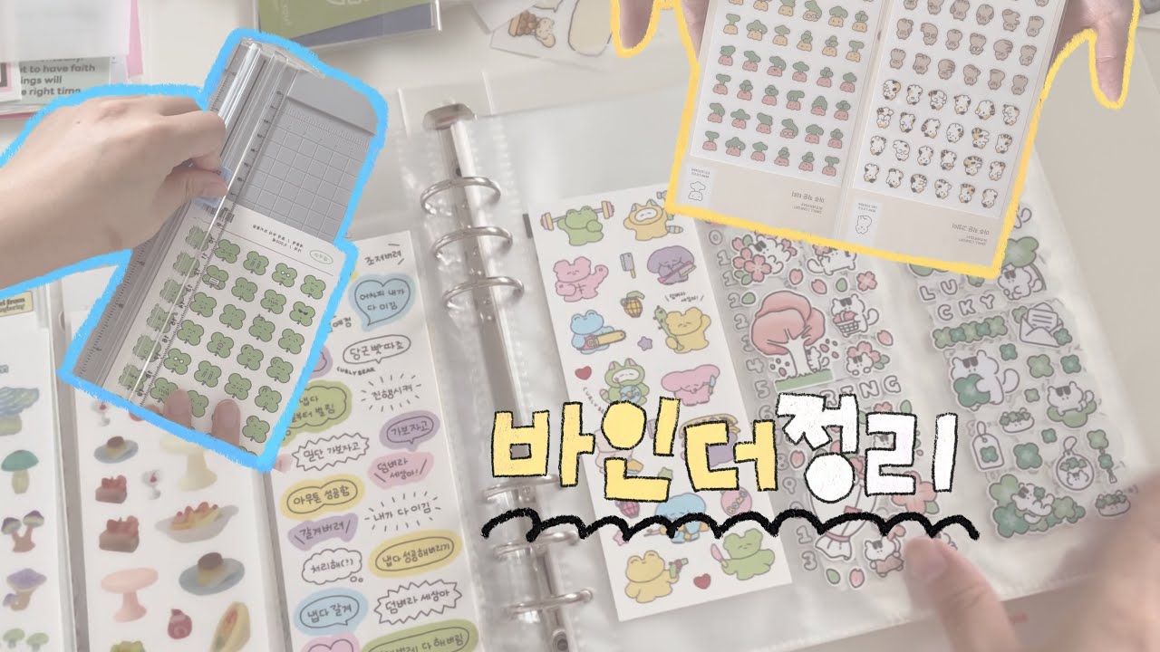 스티커 바인더 정리 : 일단 넣고 봐요 😎 : 바스락 뽀시락 asmr : 다이소 A5 와이드 바인더 : 다꾸템 미니하울
