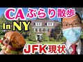 【CA Vlog】NY高級住宅街ぶらり散歩 & JFK空港の現状 | USA Layover chilling out in NY & JFK Airport update