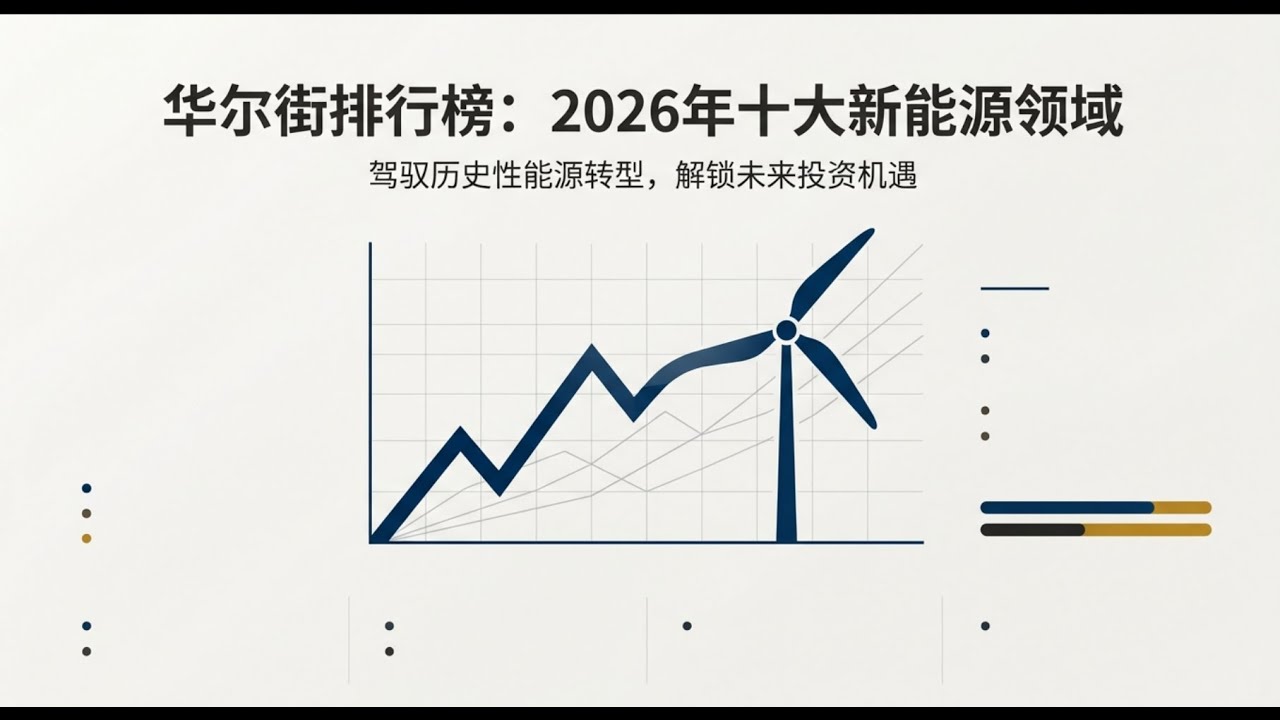 2026年最热门的十大新能源领域｜華爾街排行榜
