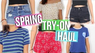 SPRING TRY-ON HAUL \/\/ BRANDY, PACSUN, TOPSHOP \& MORE