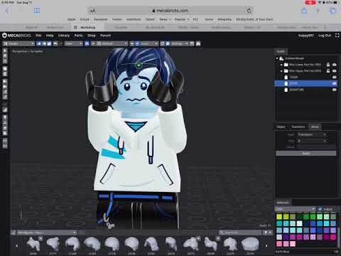 How to create and render a lego figure in Mecabricks - YouTube