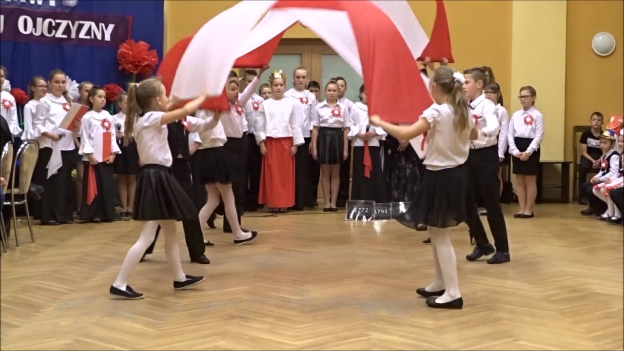 Taniec 11 Listopada Barwy Mojej Ojczyzny uczniowie z Pawłowa 2016r