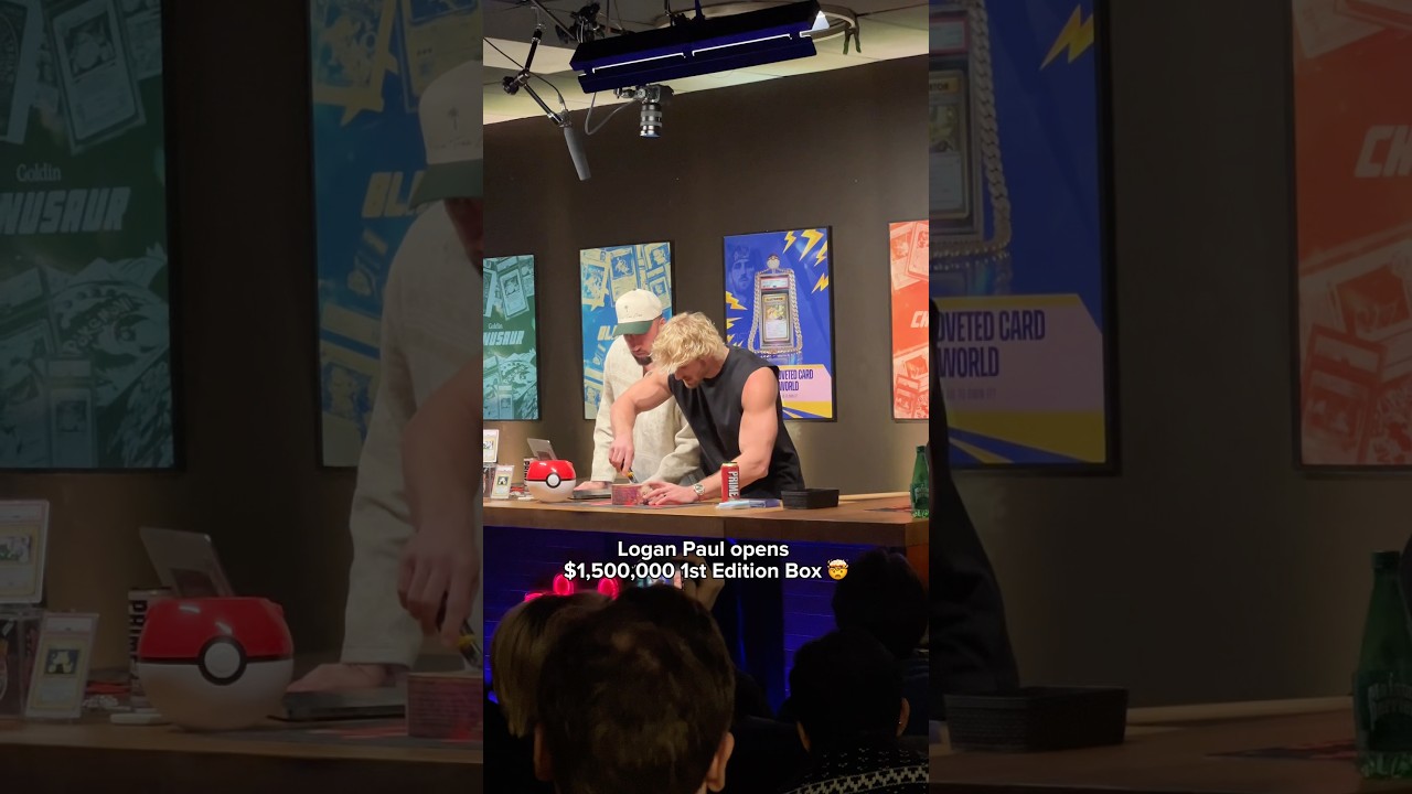 Logan Paul Opens 1.6 MILLION DOLLAR 1st Edition Booster Box  #pokemontcg  #pokemoncommunity - YouTube