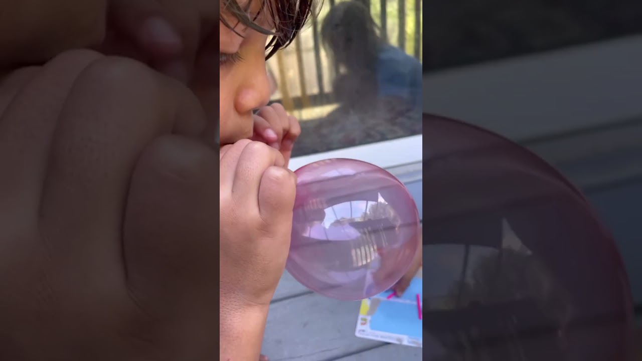 Blowing up Bloonies Magic Plastic Bubble Balloons 