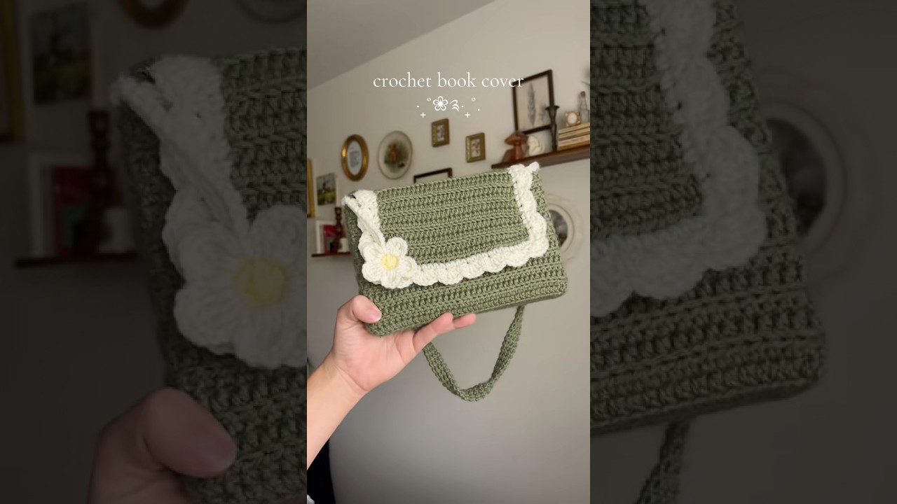 Самая милая вязаная крючком обложка для книги с подходящей закладкой ✨ 