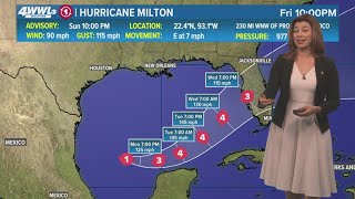 Sunday 10pm Tropical Update: Florida braces for Hurricane Milton
