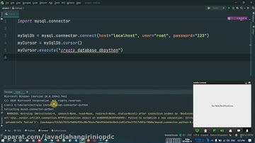 MySQL در پایتون نصب درایور MySQL  ایجاد cursor   ایجاد دیتابیس MySQL در 01 پایتون