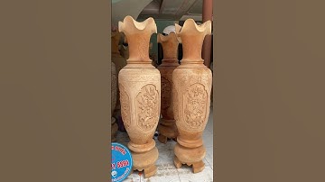 Xong mộc cặp lục bình đục tứ quý gỗ xà cừ. 1m60 chỉ 11 triệu hoàn thiện