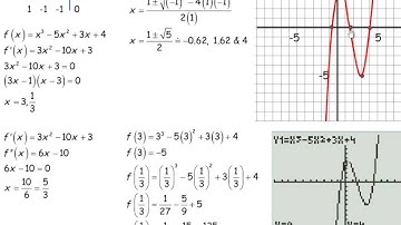 MCV4U Test Review on Curve Sketching Answers