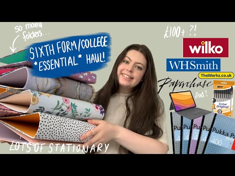 Huge A Level Stationery Haul for Sixth Form/College | What you *actually* need!! 🛍📚📝