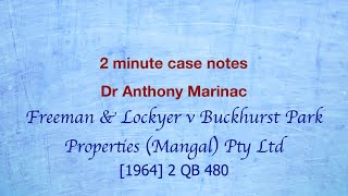 Freeman & Lockyer V Buckhurst Park Properties Mangal Pty Ltd Ostensible Authority