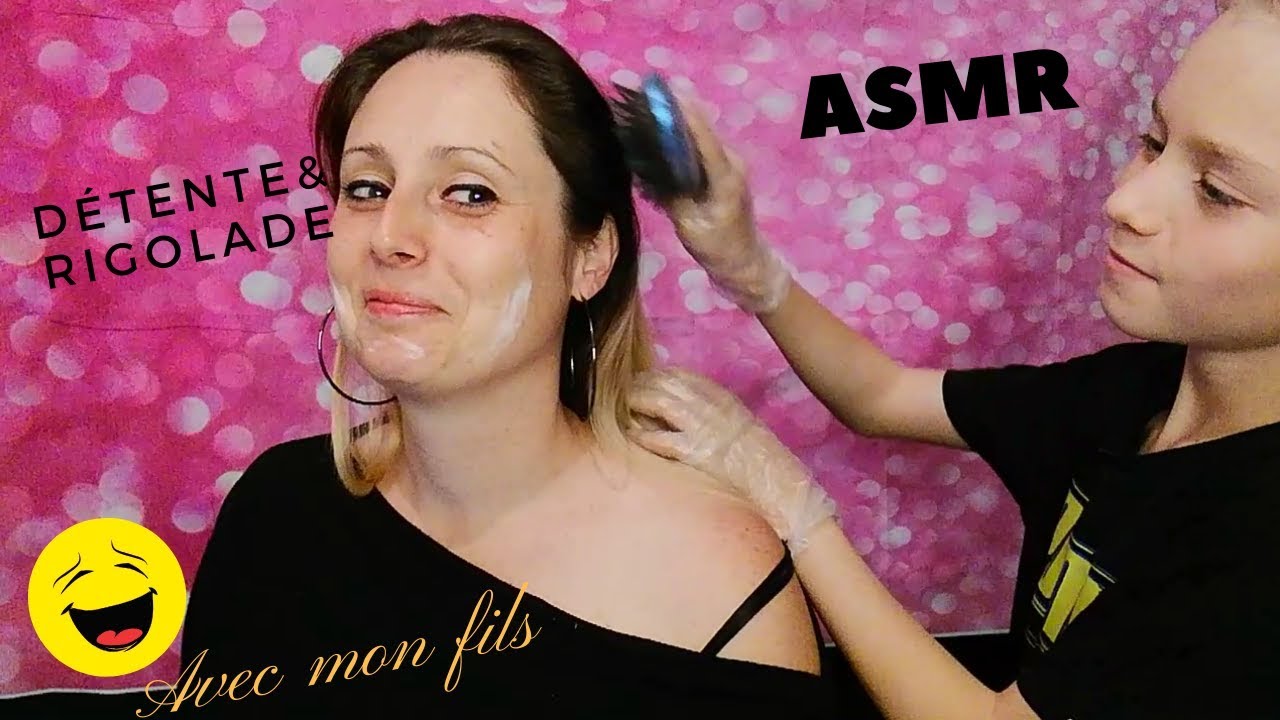 ASMR Français mon fils fait de l'ASMR (rigolade et détente assurées)