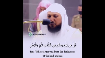 حالات واتس اب قرآن بصوت الشيخ ماهر المعيقلي " قل من ينجيكم من ظلمات البر والبحر " سورة اﻷنعام
