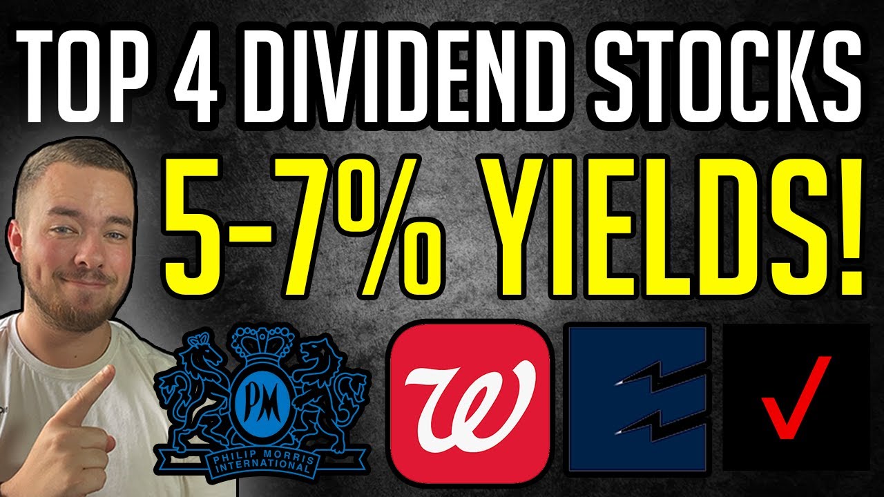 TOP 4 DIVIDEND STOCKS TO BUY RIGHT NOW! 5-7% + DIVIDENDS! - YouTube