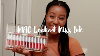 MAC Locked Kiss Ink 24 Hour Lipcolour Swatches on Dark Skin (16 Shades!) | Lakisha Adams