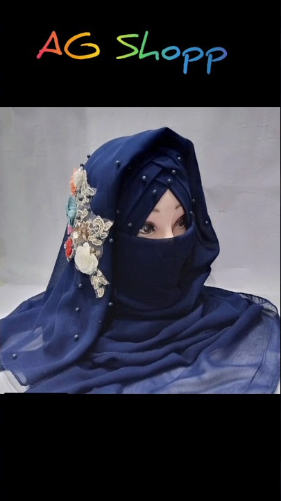 3D multi Flower women hijab/RS:1000 /#hijab #cute #flower